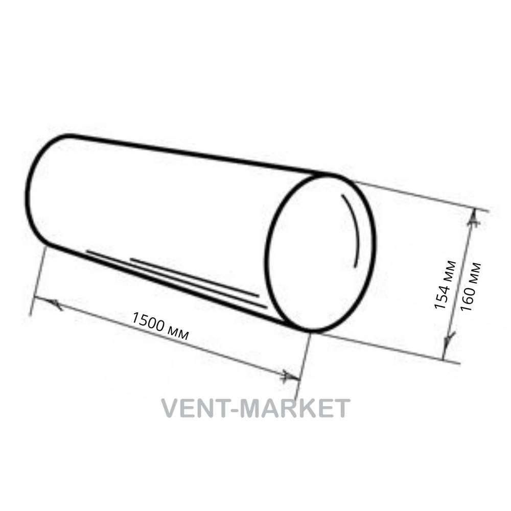 Круглий канал BLAUBERG R 160-1500 круглий d160/1,5