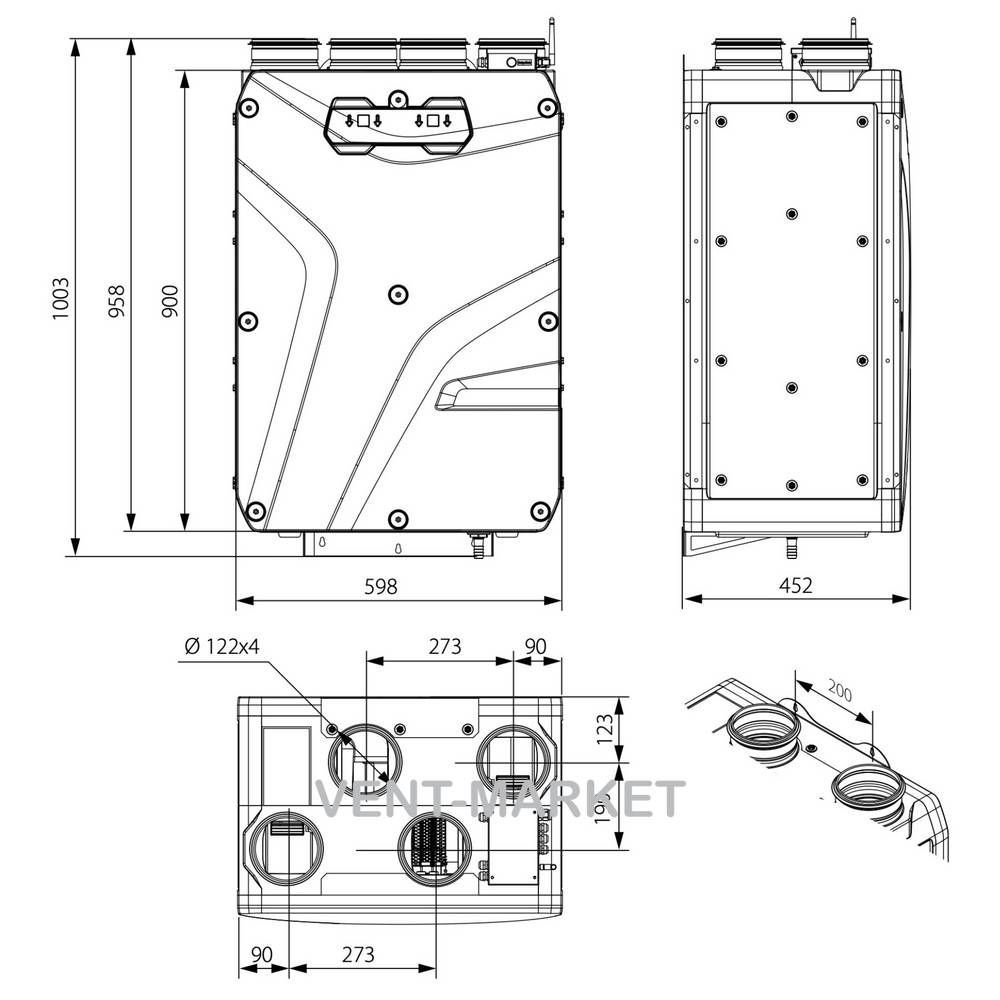 Приточно-вытяжная установка Вентс Enave 210 V A21 R