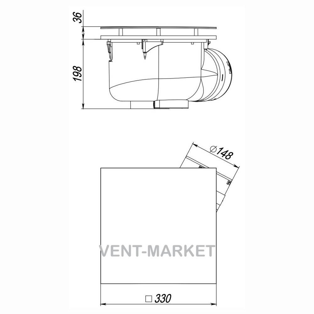 Витяжний вентилятор Blauberg Ultra 250 Square