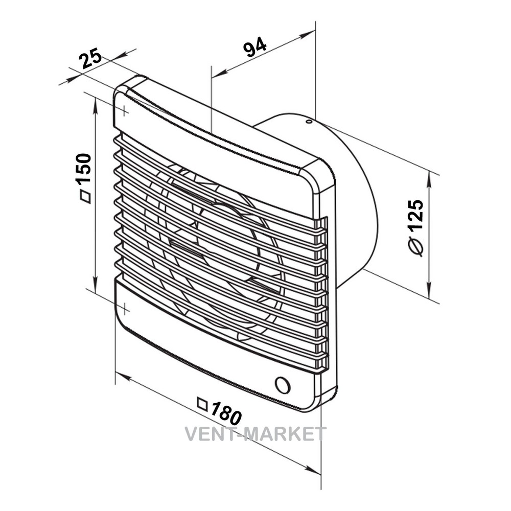 Вытяжной вентилятор Вентс 125 МВ турбо