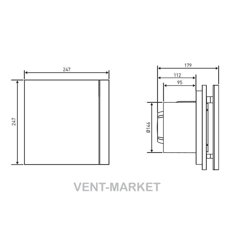 Вытяжной вентилятор Soler&Palau SILENT-300 CHZ SILVER DESIGN 3C