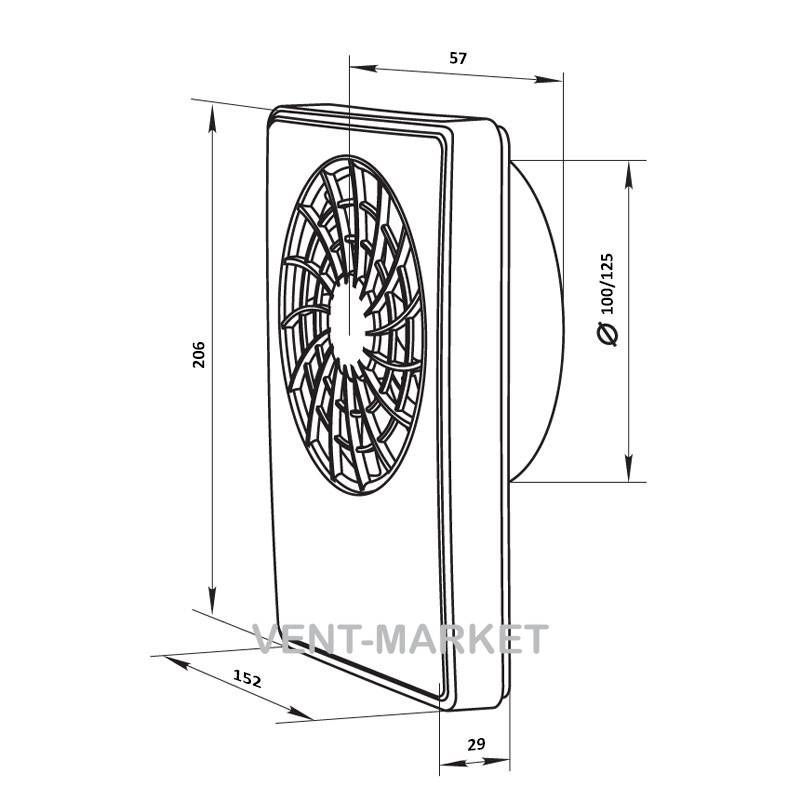 Вытяжной вентилятор Вентс iFan 100 Celsius