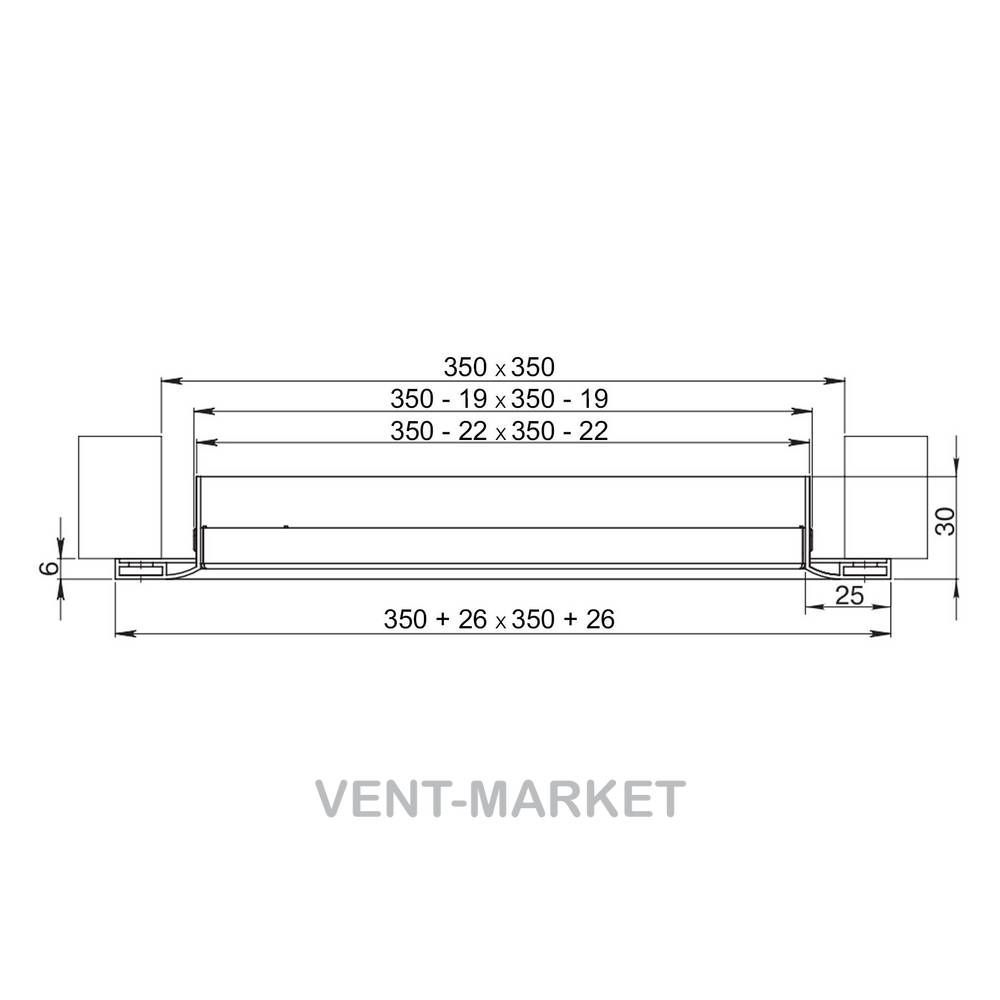 Решетка Вентс РН 350х350