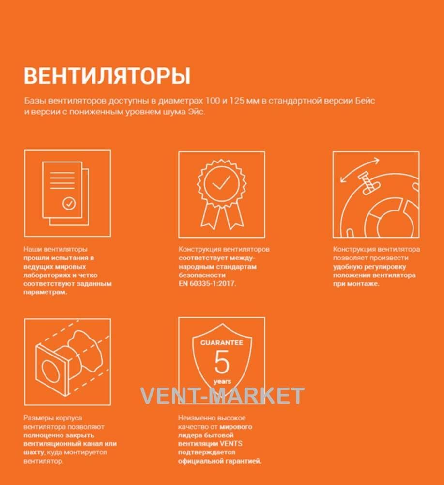 Витяжний вентилятор Вентс 100 Бейс ТН