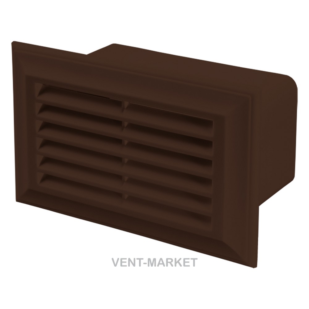 Решітка торцева Вентс 571 для плоских каналів 55х110 коричнева